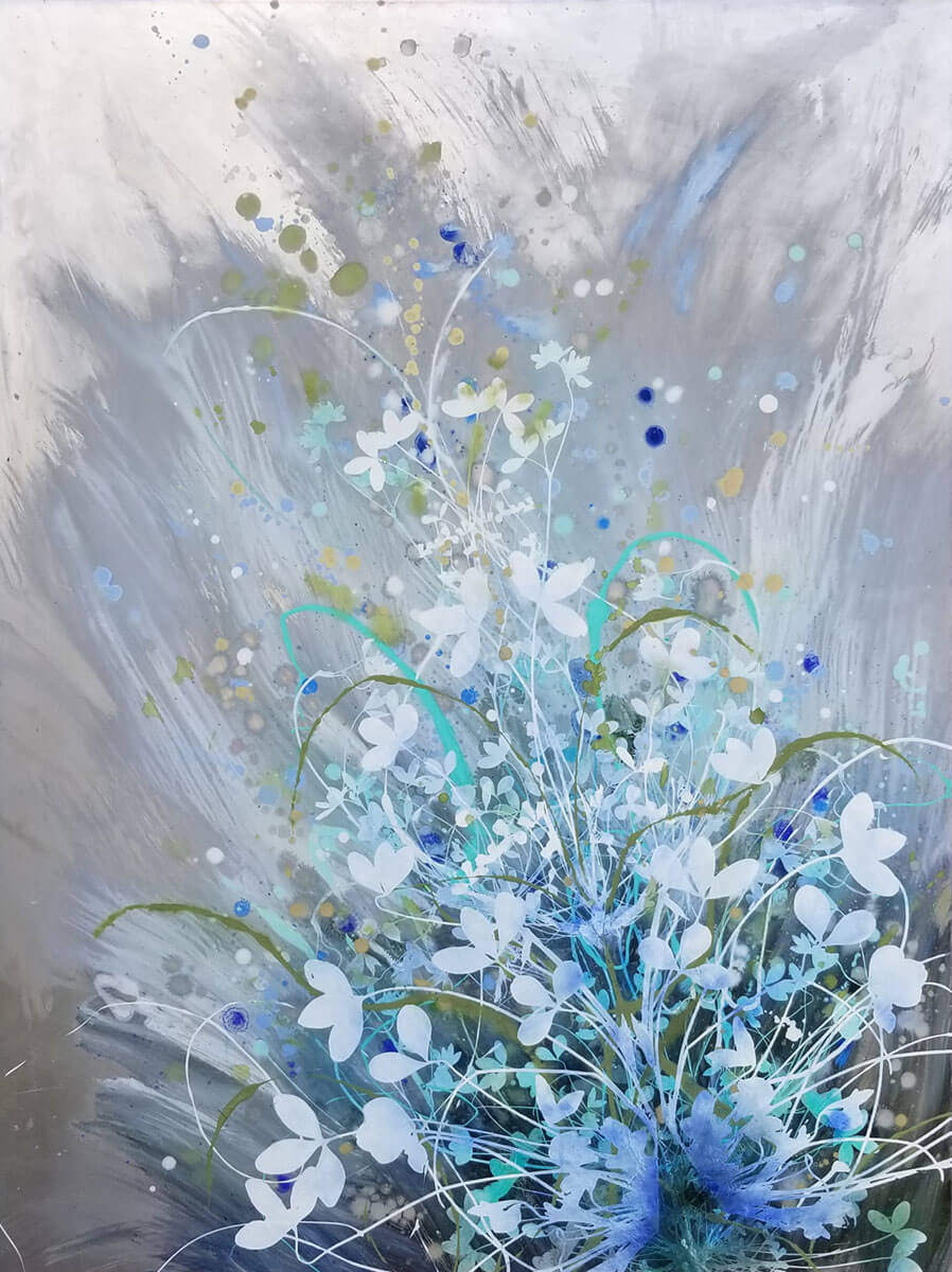 painting, Clover Bloom by Cara Enteles