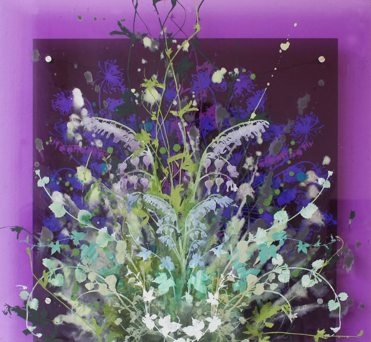 painting, Purple Garden by Cara Enteles