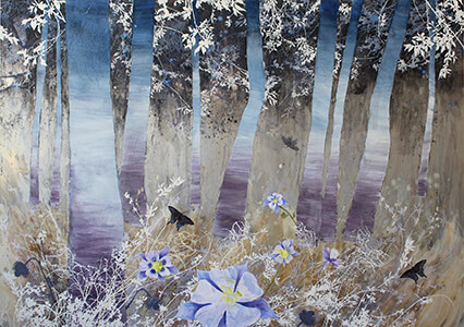 The Quiet Forest 4, painting by Cara Enteles