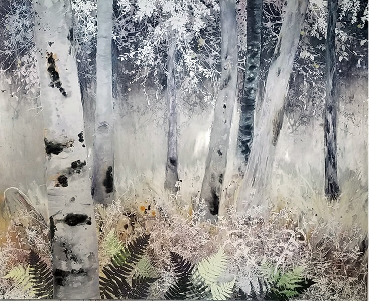 The Quiet Forest 5, painting by Cara Enteles