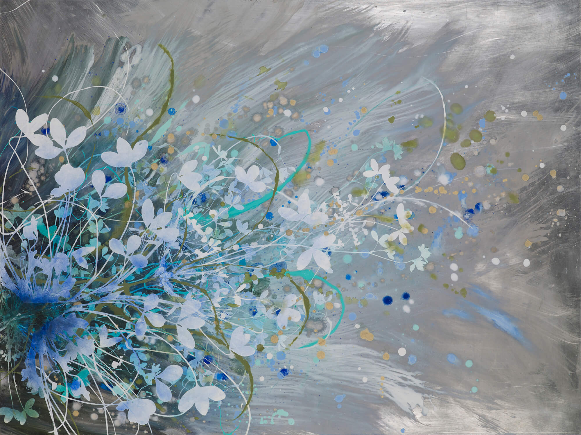 Clover Bloom, oil on aluminum panel, 36 x 48 inches