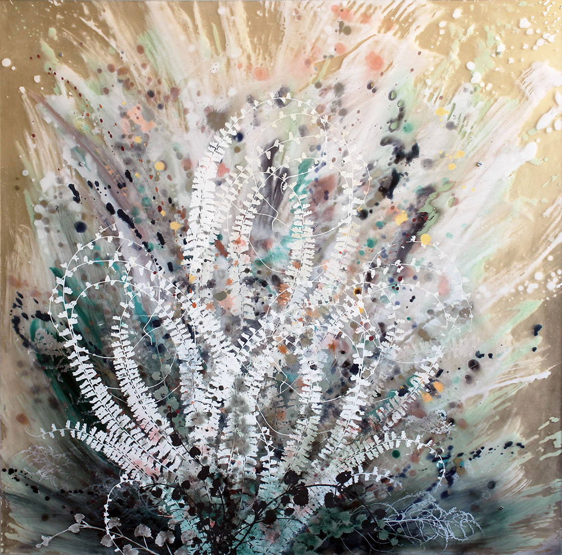 painting, Fern Patch by Cara Enteles