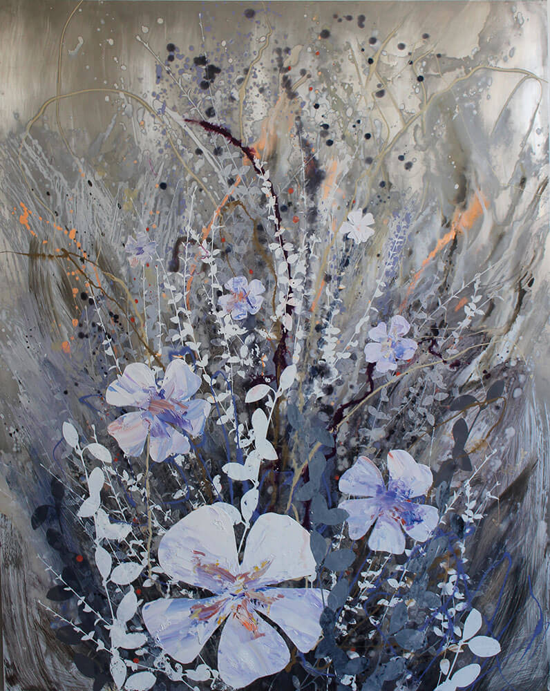 painting, Periwinkle Blues by Cara Enteles