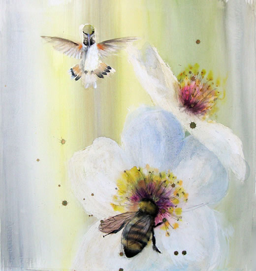 watercolor, Pollinators by Cara Enteles