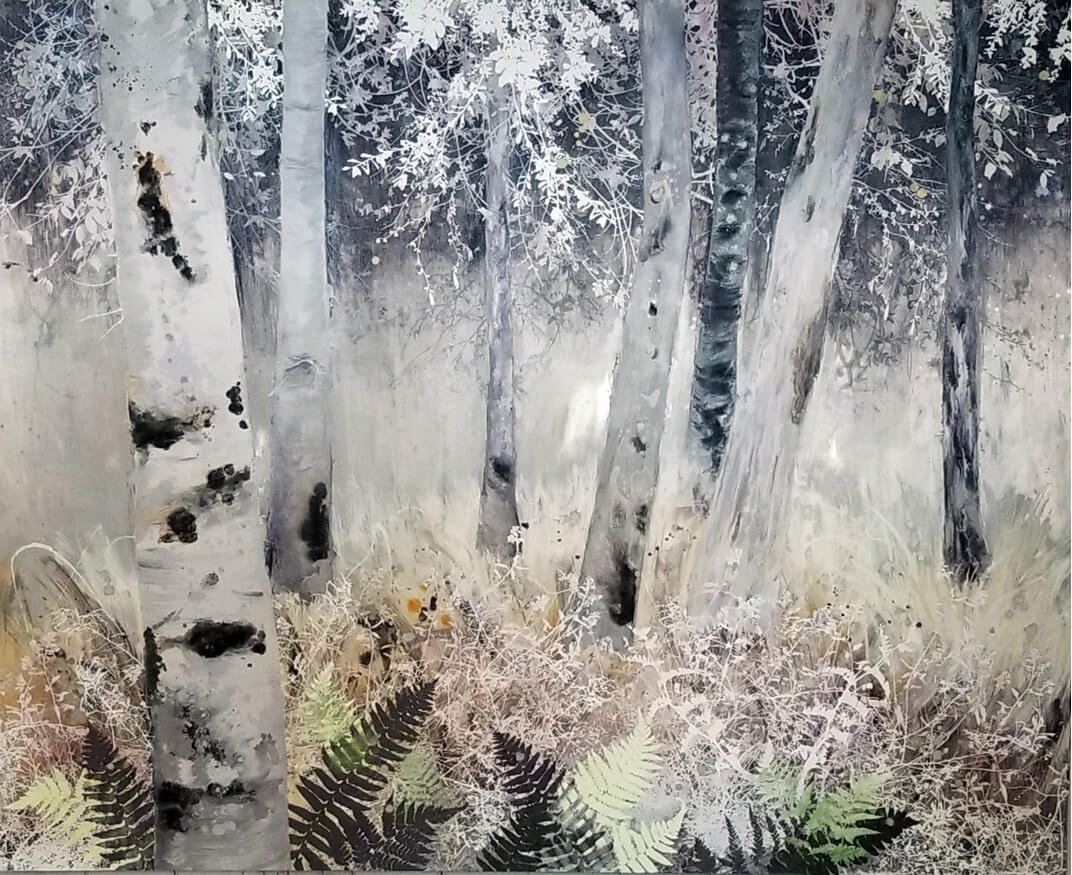 painting, The Quiet Forest 5, by Cara Enteles