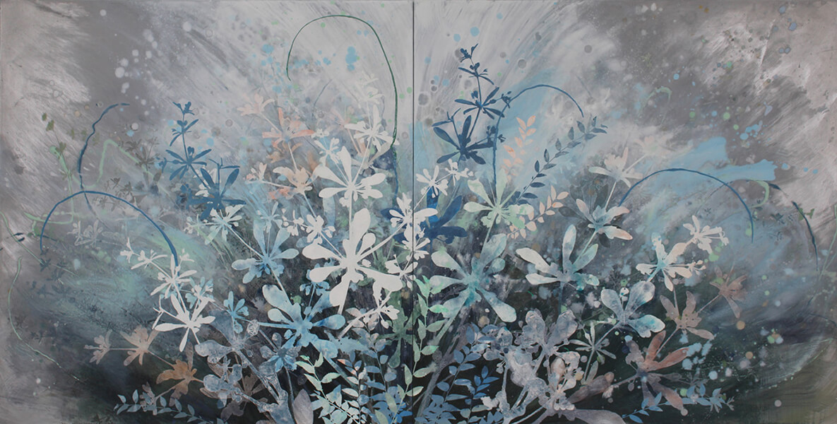 The Understory Diptych, painting by Cara Enteles