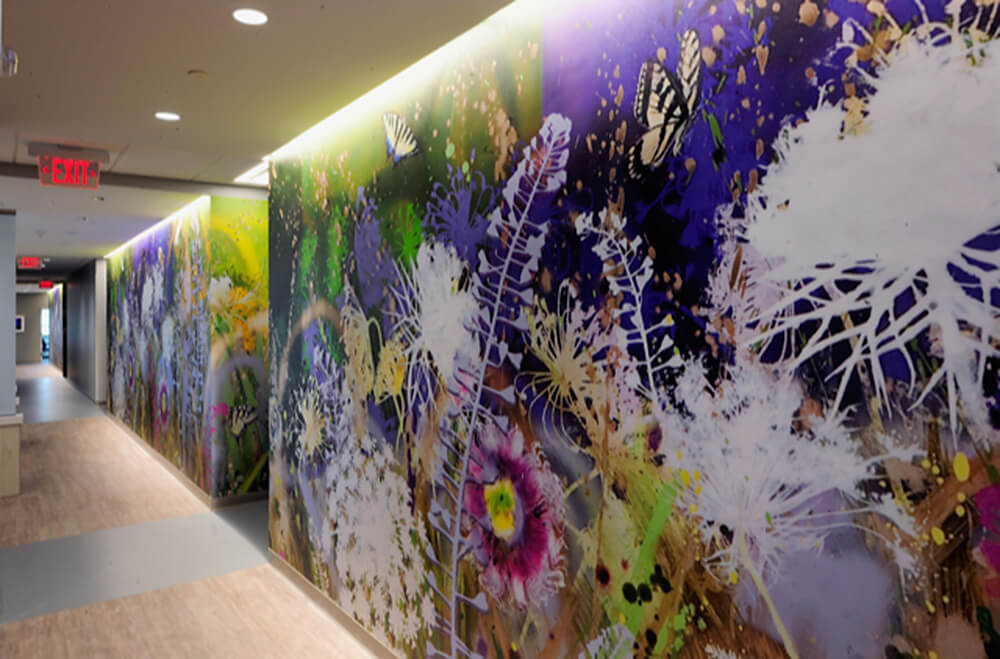 Penn State Hampden Medical Center in Enola, PA
 entitled 'Meadow of Life', commission by Cara Enteles